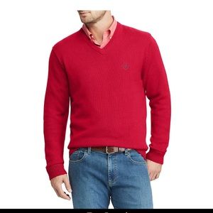 Chaps Cotton V-neck sweater Medium